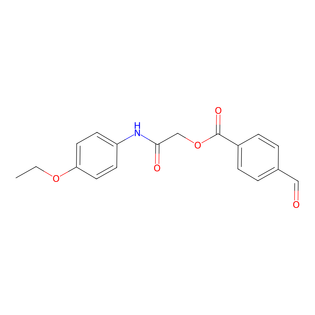 [2-(4-Ethoxyanilino)-2-oxoethyl] 4-formylbenzoate molecular structure, CAS 737820-48-3