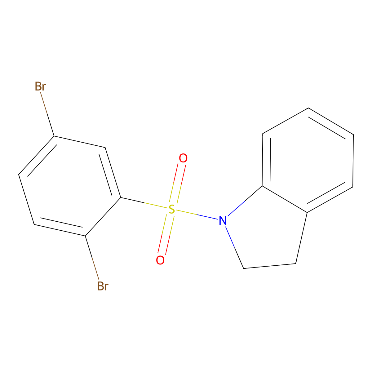 1,4-Dibromo-2-(indolinylsulfonyl)benzene molecular structure, CAS 737822-12-7