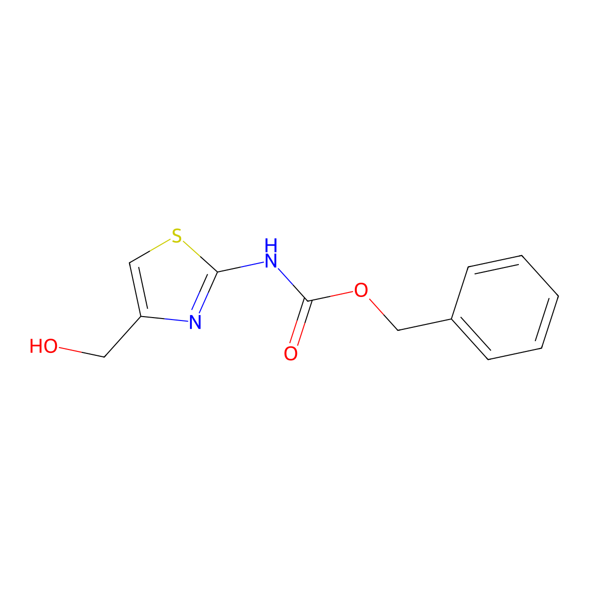 benzyl N-[4-(hydroxymethyl)-1,3-thiazol-2-yl]carbamate molecular structure, CAS 737823-58-4