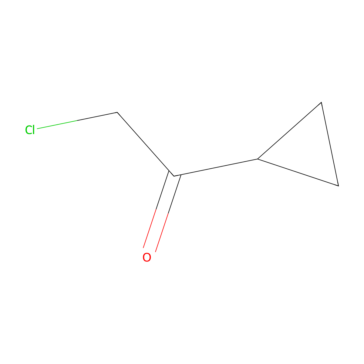 2-Chloro-1-cyclopropylethan-1-one molecular structure, CAS 7379-14-8