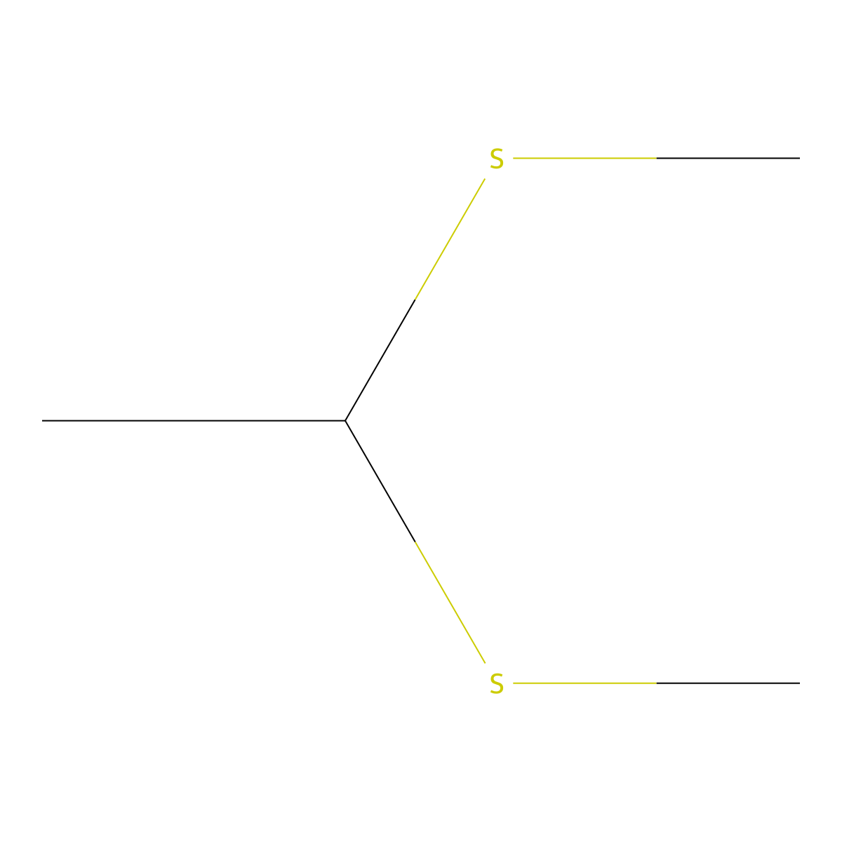 1,1-Bis(methylthio)ethane molecular structure, CAS 7379-30-8