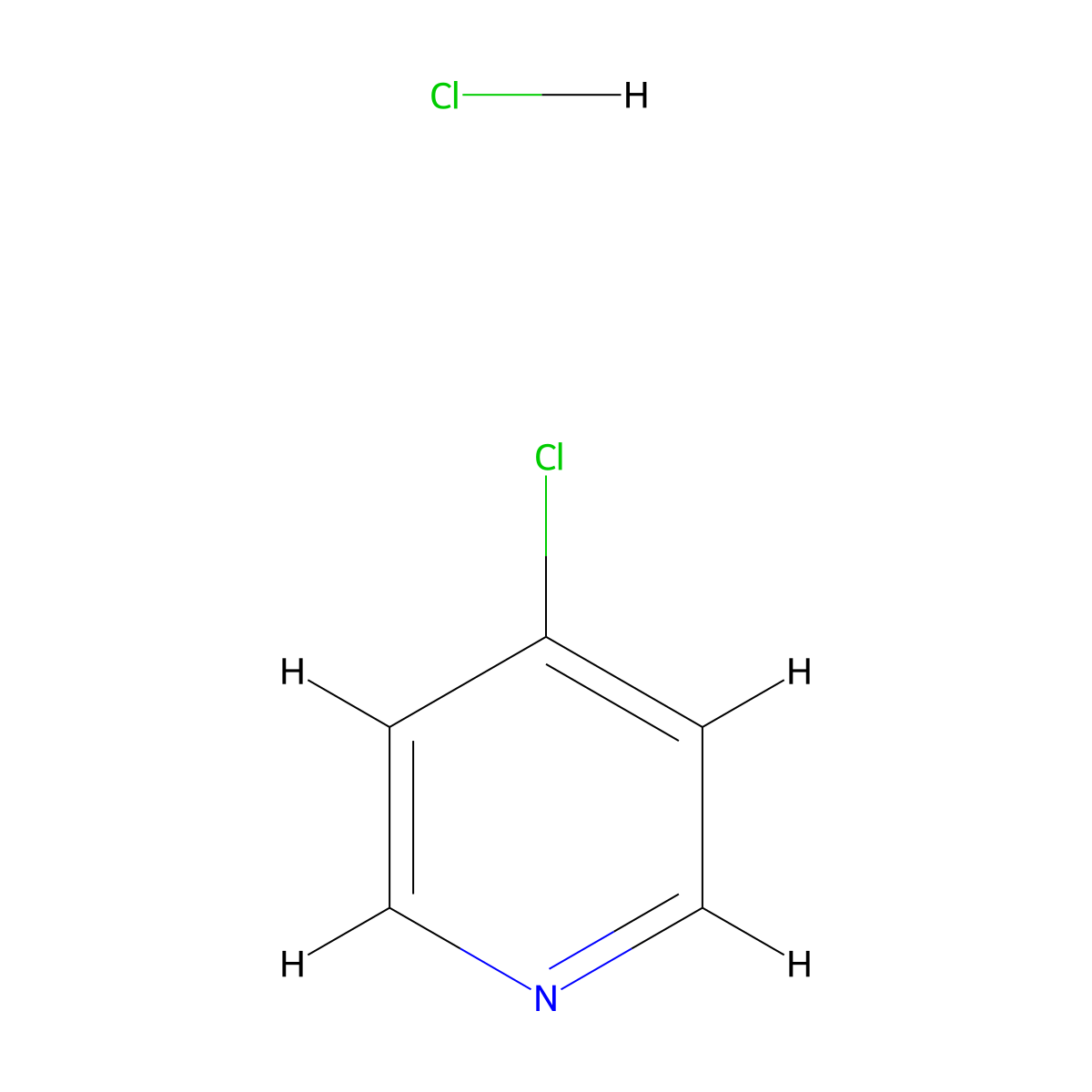 4-Chloropyridine hydrochloride molecular structure, CAS 7379-35-3