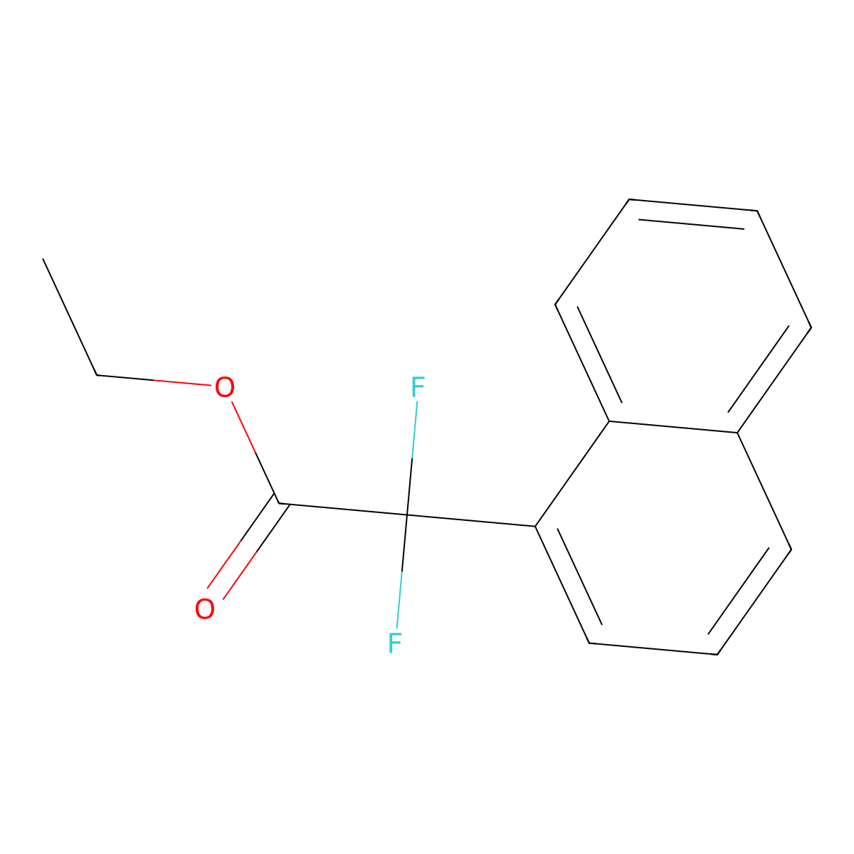 Ethyl 2,2-Difluoro-2-(1-naphthyl)acetate molecular structure, CAS 73790-00-8