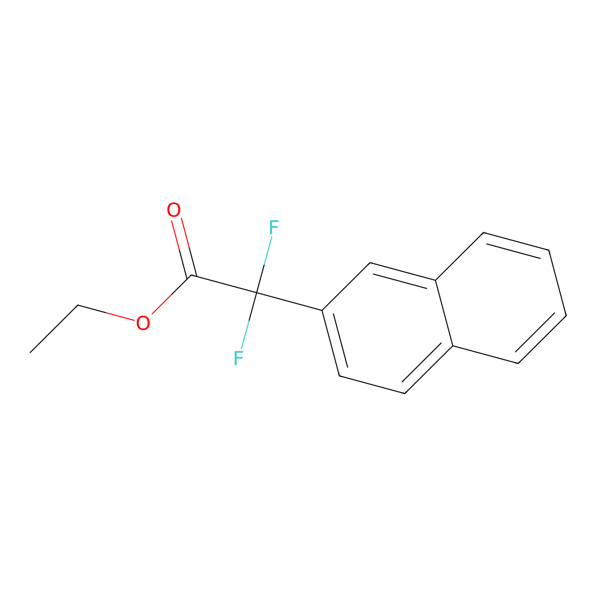 Ethyl 2,2-difluoro-2-(naphthalen-2-yl)acetate molecular structure, CAS 73790-02-0