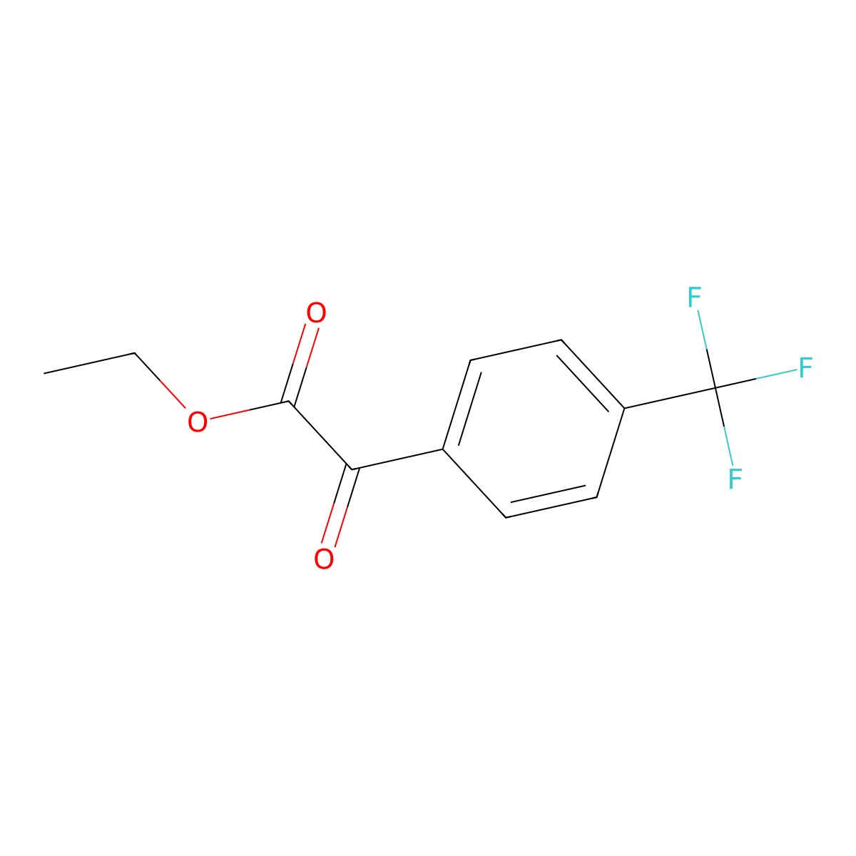 Ethyl alpha-oxo-4-(trifluoromethyl)benzeneacetate molecular structure, CAS 73790-06-4