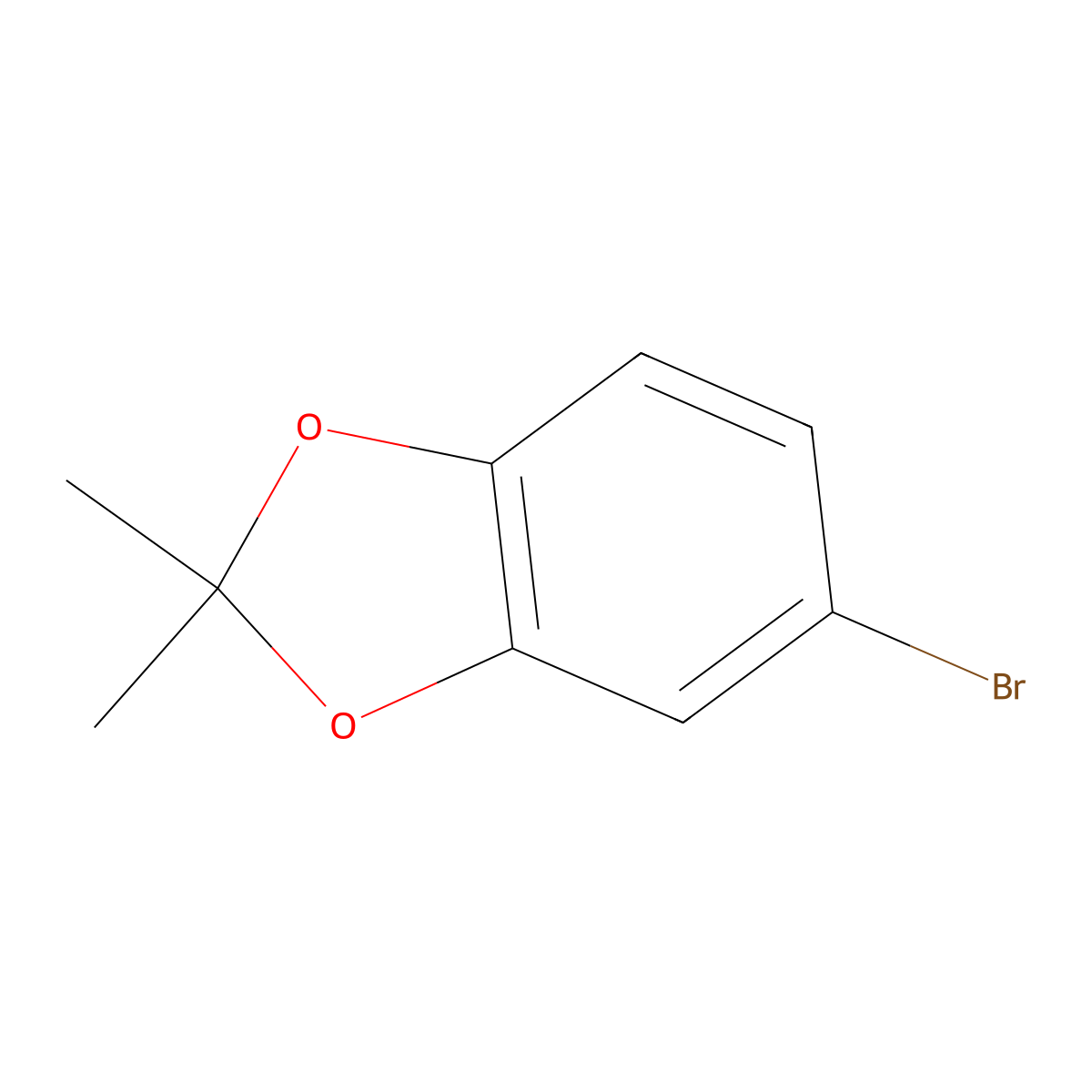 5-Bromo-2,2-dimethylbenzo(d)(1,3)dioxole molecular structure, CAS 73790-19-9