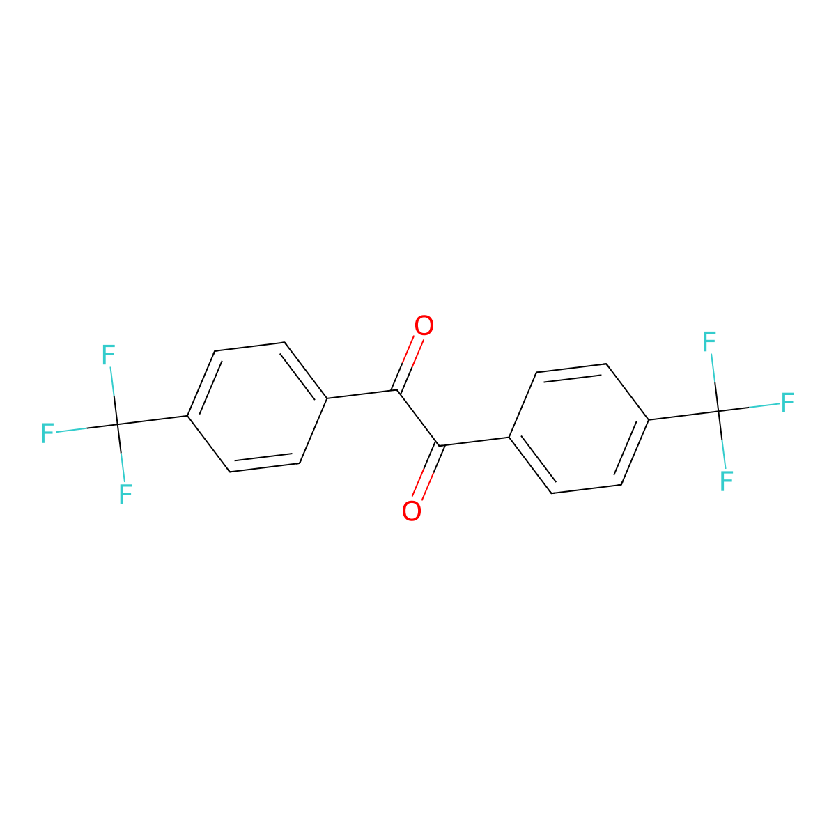 Ethanedione, bis[4-(trifluoromethyl)phenyl]- molecular structure, CAS 73790-20-2