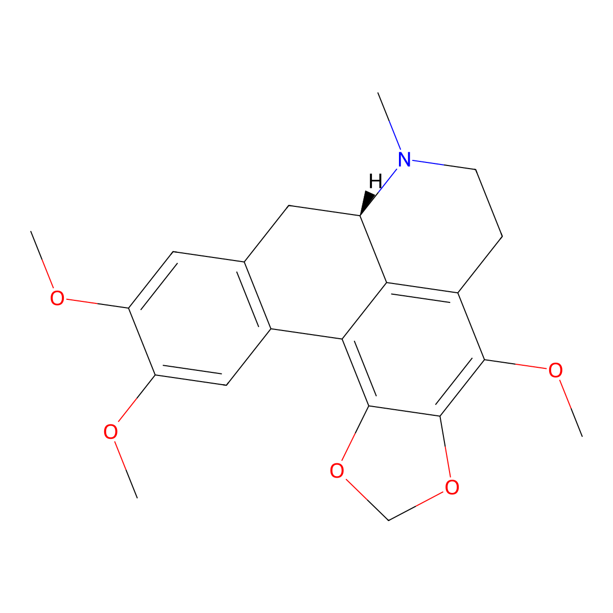 Ocoteine molecular structure, CAS 73791-37-4