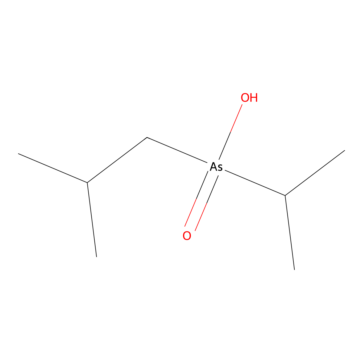 Arsine oxide, hydroxyisobutylisopropyl- molecular structure, CAS 73791-43-2