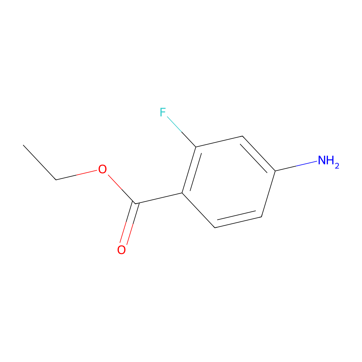 Ethyl 4-Amino-2-fluorobenzoate molecular structure, CAS 73792-06-0