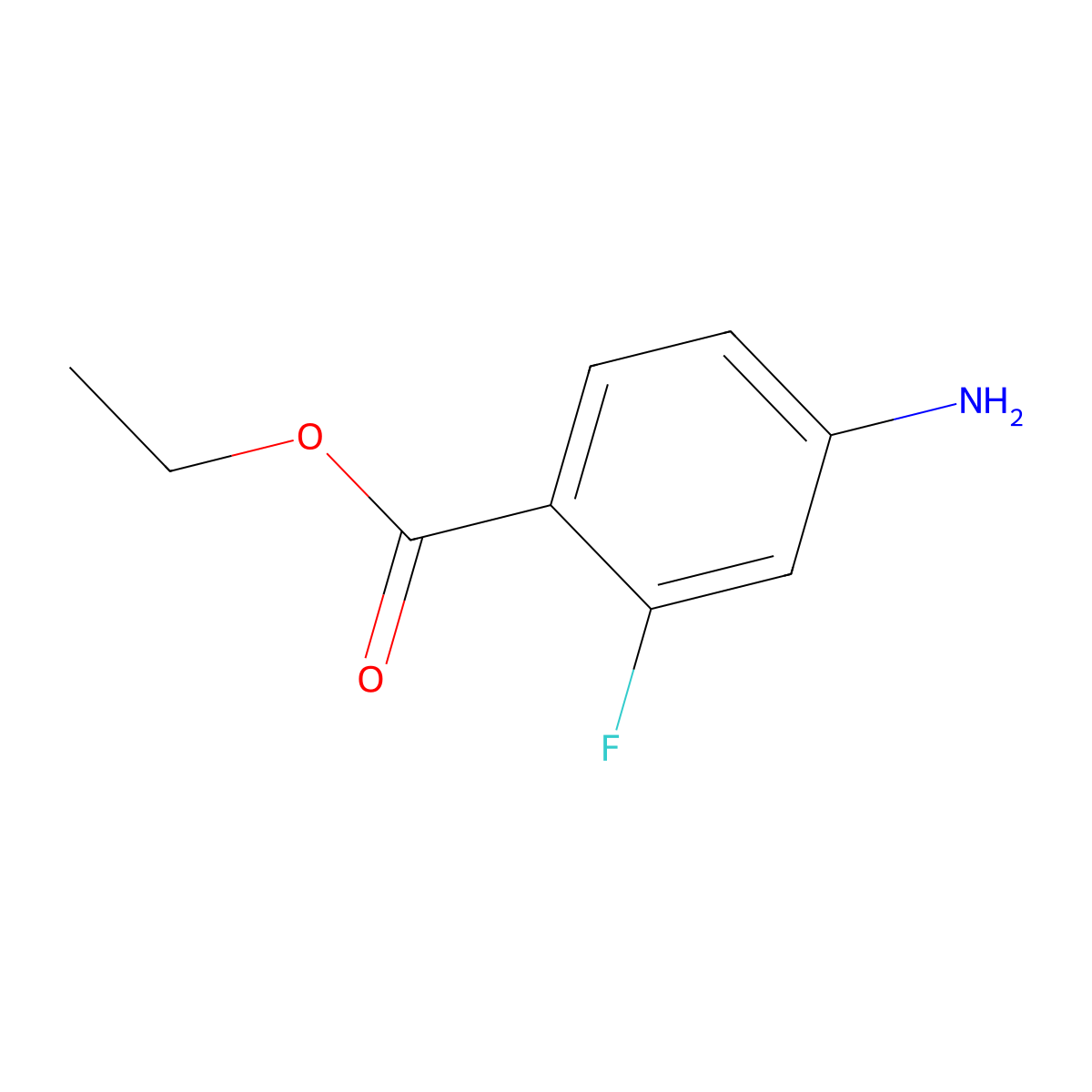 Ethyl 4-Amino-2-fluorobenzoate molecular structure, CAS 73792-06-0