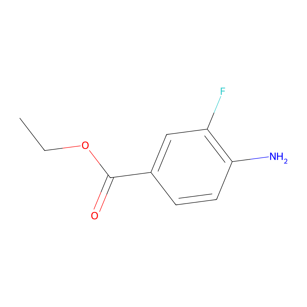 Ethyl 4-Amino-3-fluorobenzoate molecular structure, CAS 73792-12-8