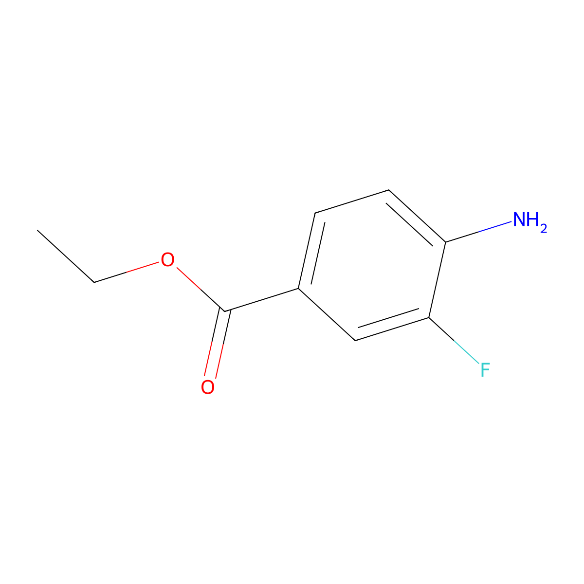 Ethyl 4-Amino-3-fluorobenzoate molecular structure, CAS 73792-12-8