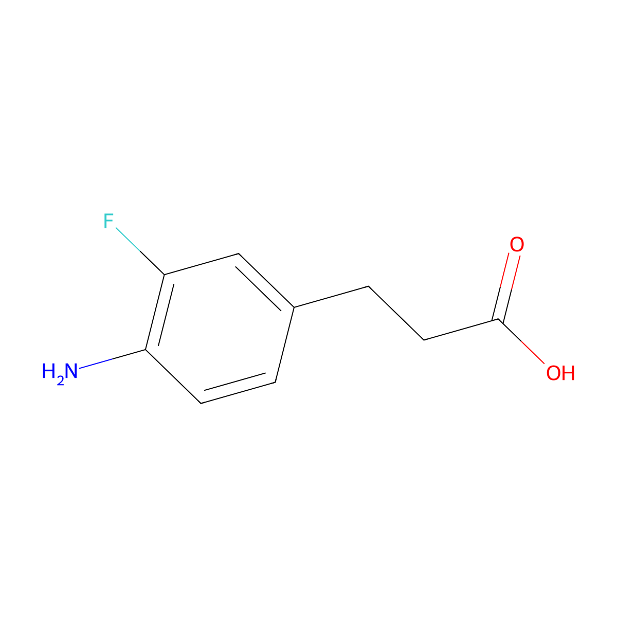 3-(4-Amino-3-fluorophenyl)propanoic acid molecular structure, CAS 73792-49-1