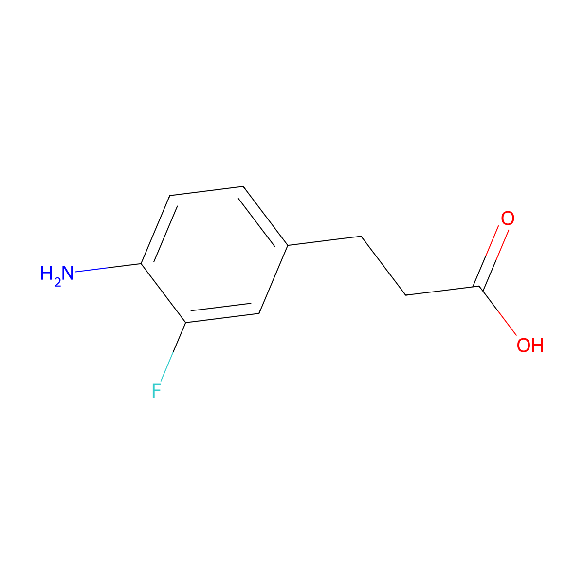 3-(4-Amino-3-fluorophenyl)propanoic acid molecular structure, CAS 73792-49-1