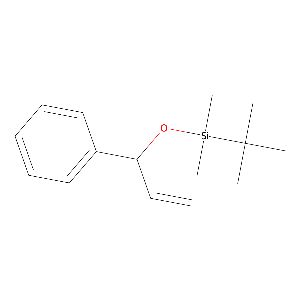 Silane, (1,1-dimethylethyl)dimethyl[(1-phenyl-2-propenyl)oxy]- molecular structure, CAS 73795-12-7