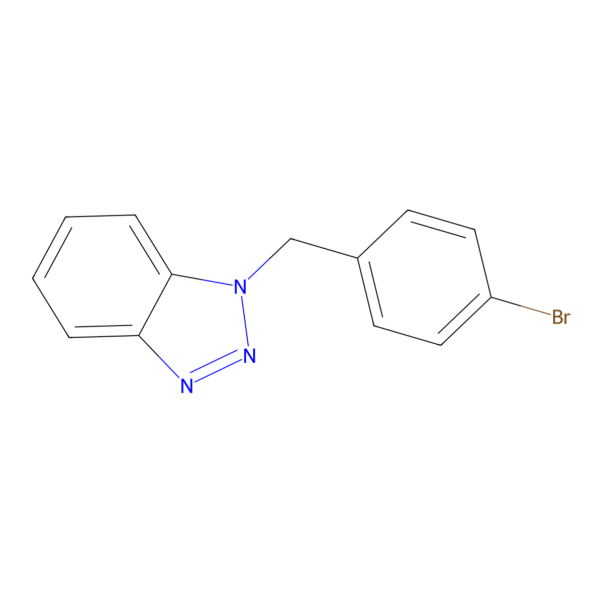 1-[(4-Bromophenyl)methyl]benzotriazole molecular structure, CAS 73798-62-6