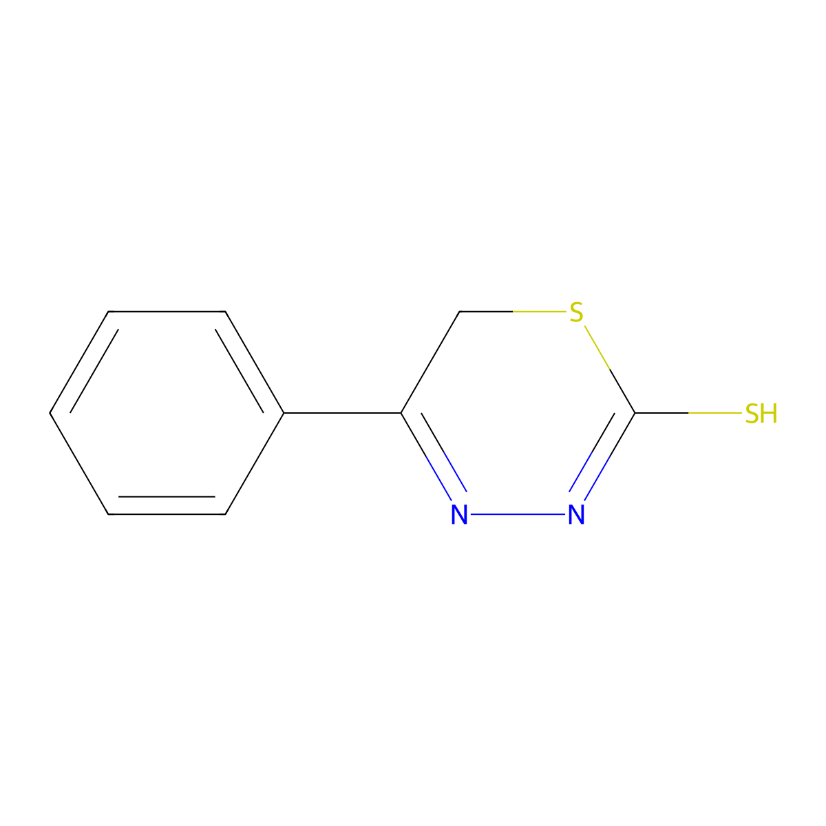 5-Phenyl-3,6-dihydro-1,3,4-thiadiazine-2-thione molecular structure, CAS 73798-94-4