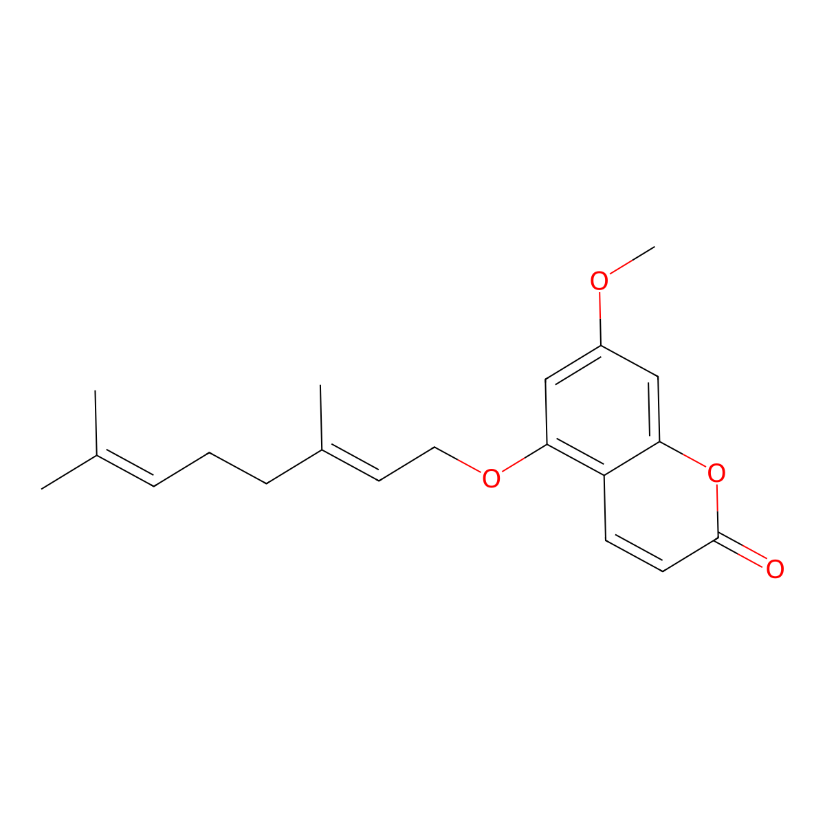 5-Geranyloxy-7-methoxycoumarin molecular structure, CAS 7380-39-4
