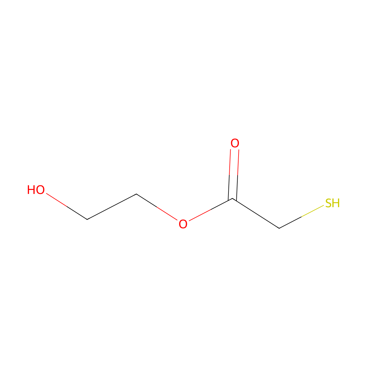 2-Hydroxyethyl mercaptoacetate molecular structure, CAS 7380-58-7