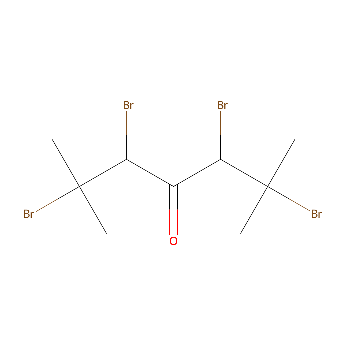 2,3,5,6-Tetrabromo-2,6-dimethylheptan-4-one molecular structure, CAS 73806-71-0