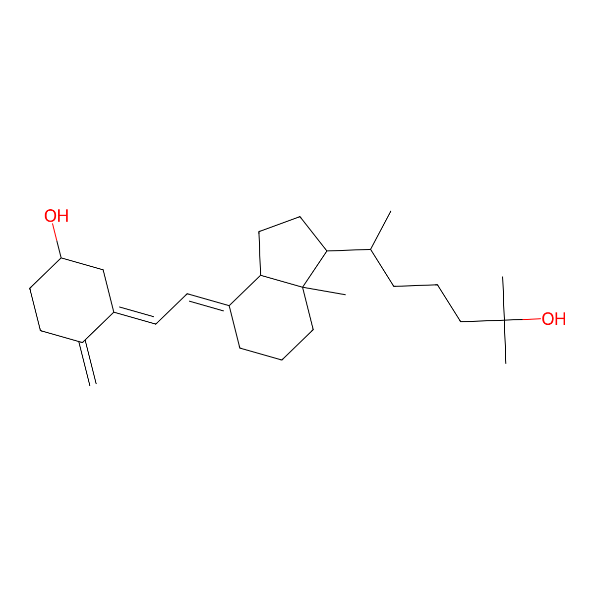 9,10-Secocholesta-5,7,10-triene-3,25-diol molecular structure, CAS 73809-05-9