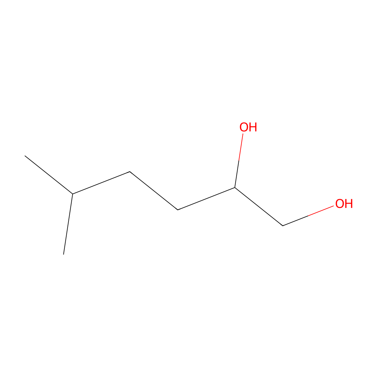 5-Methylhexane-1,2-diol molecular structure, CAS 73811-76-4