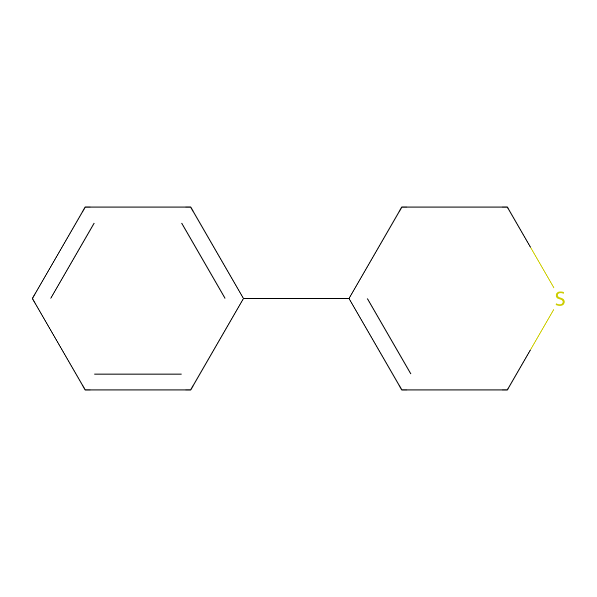 4-phenyl-3,6-dihydro-2H-thiopyran molecular structure, CAS 73813-60-2