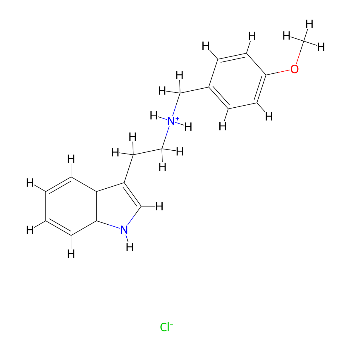 Indole, 3-(2-(4-methoxybenzylamino)ethyl)-, monohydrochloride molecular structure, CAS 73816-50-9