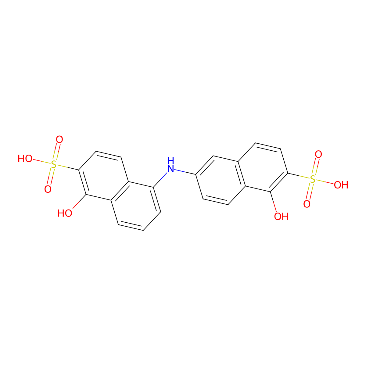2-Naphthalenesulfonic acid, 5,6'-iminobis(1-hydroxy- molecular structure, CAS 73816-77-0