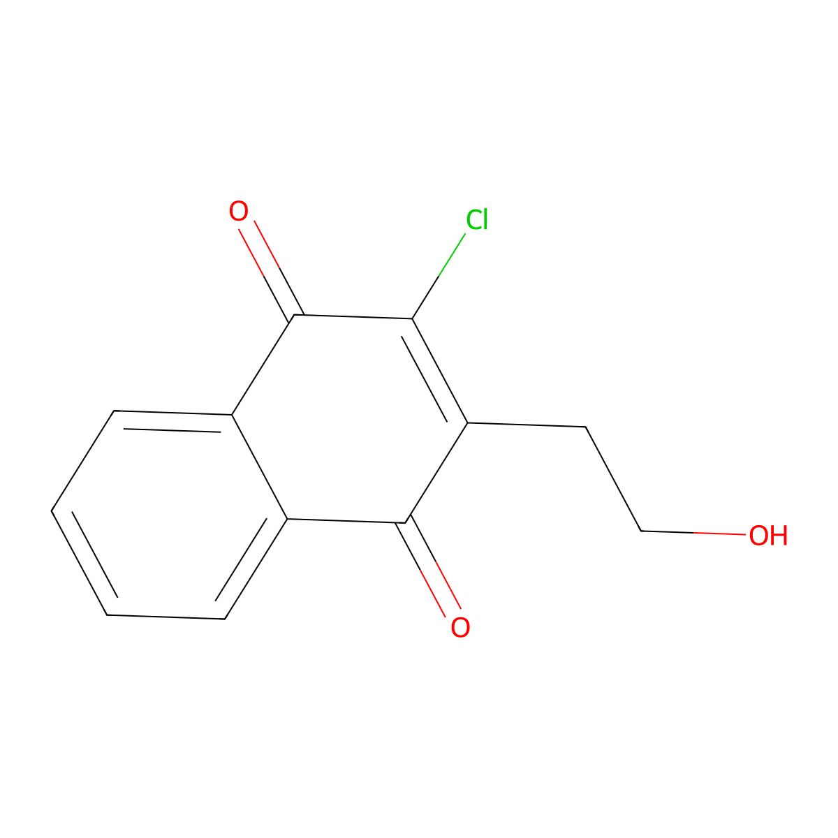 1,4-Naphthoquinone, 2-chloro-3-(2-hydroxyethyl)- molecular structure, CAS 73816-83-8
