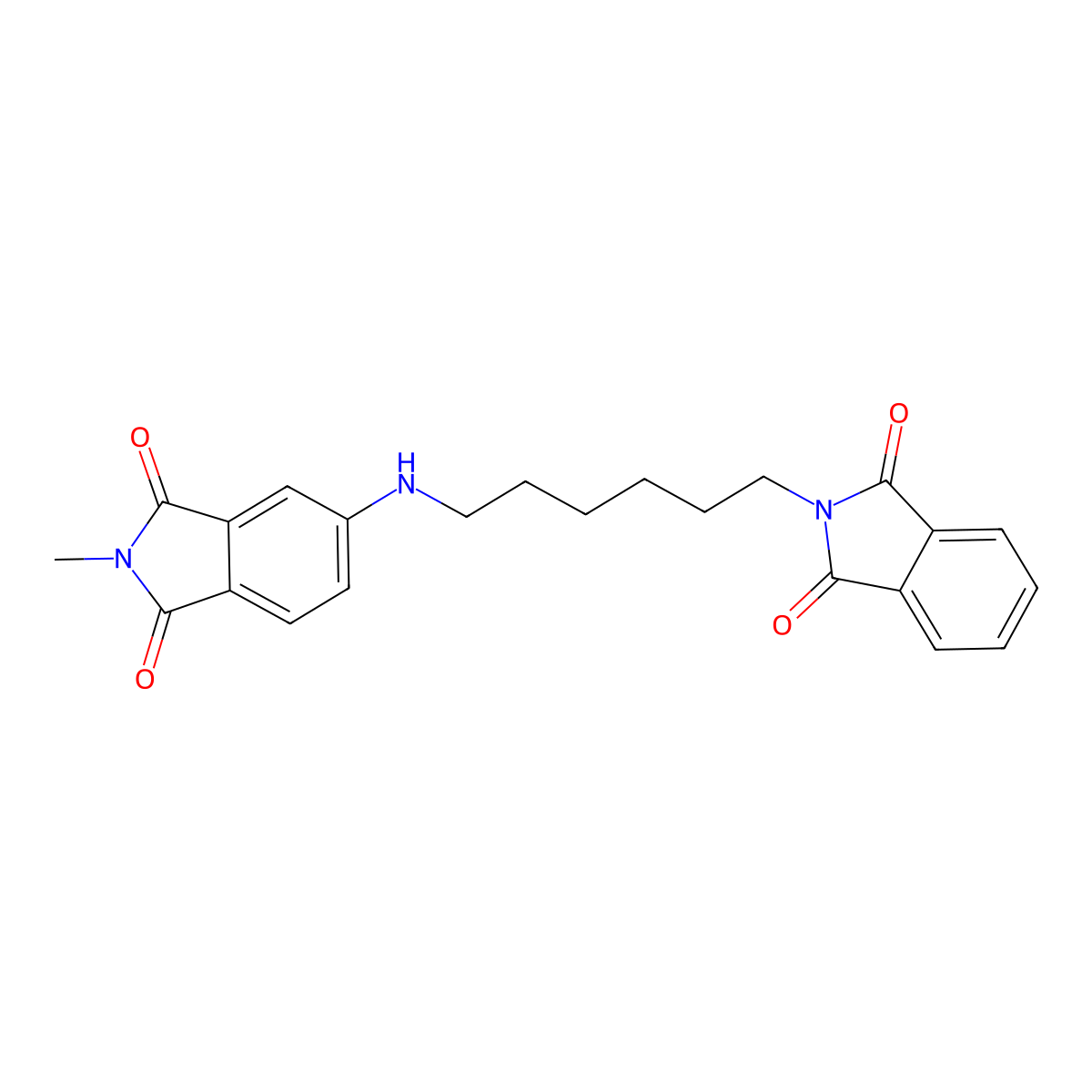 5-[6-(1,3-Dioxoisoindol-2-yl)hexylamino]-2-methylisoindole-1,3-dione molecular structure, CAS 73819-86-0