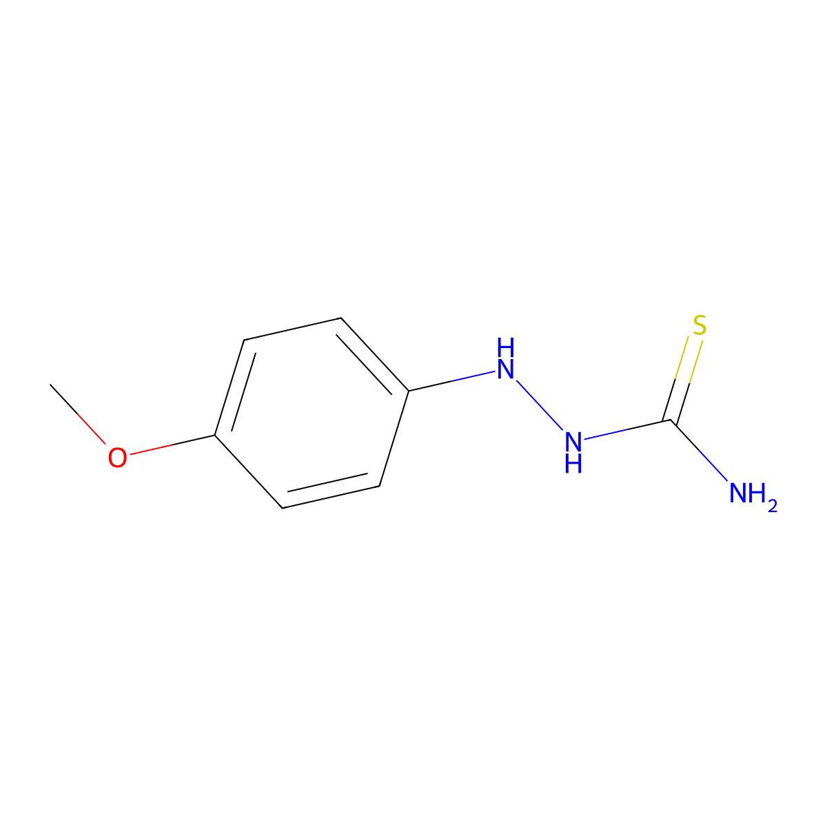 4-Methoxyphenylthiosemicarbazide molecular structure, CAS 7382-39-0