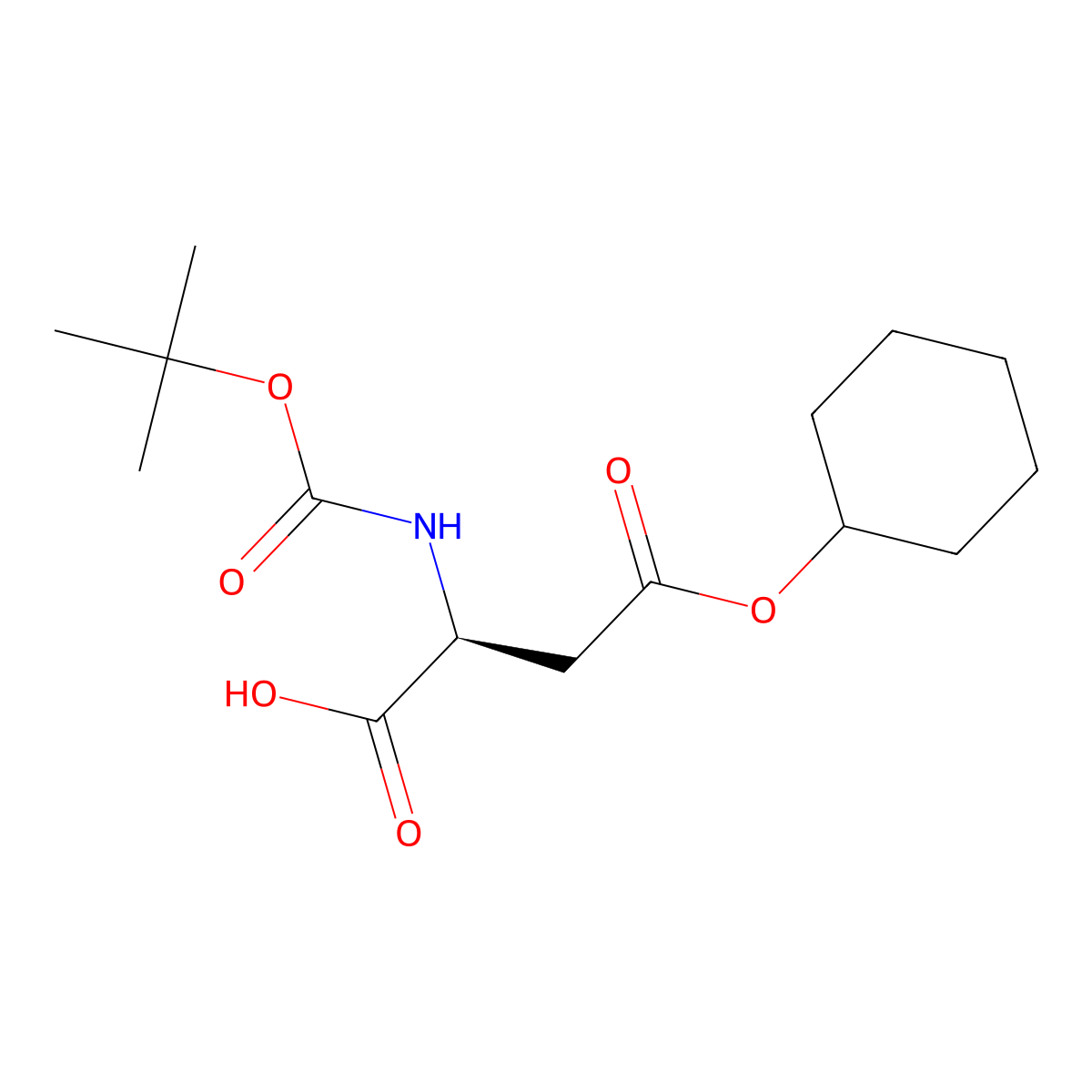 Boc-Asp(OcHx)-OH molecular structure, CAS 73821-95-1