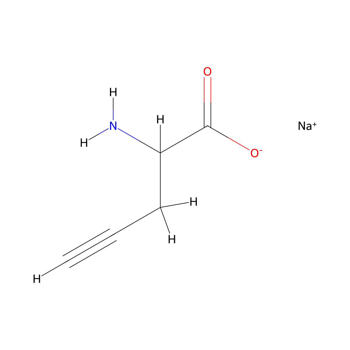 DL-Propargylglycine (sodium) molecular structure, CAS 73823-66-2