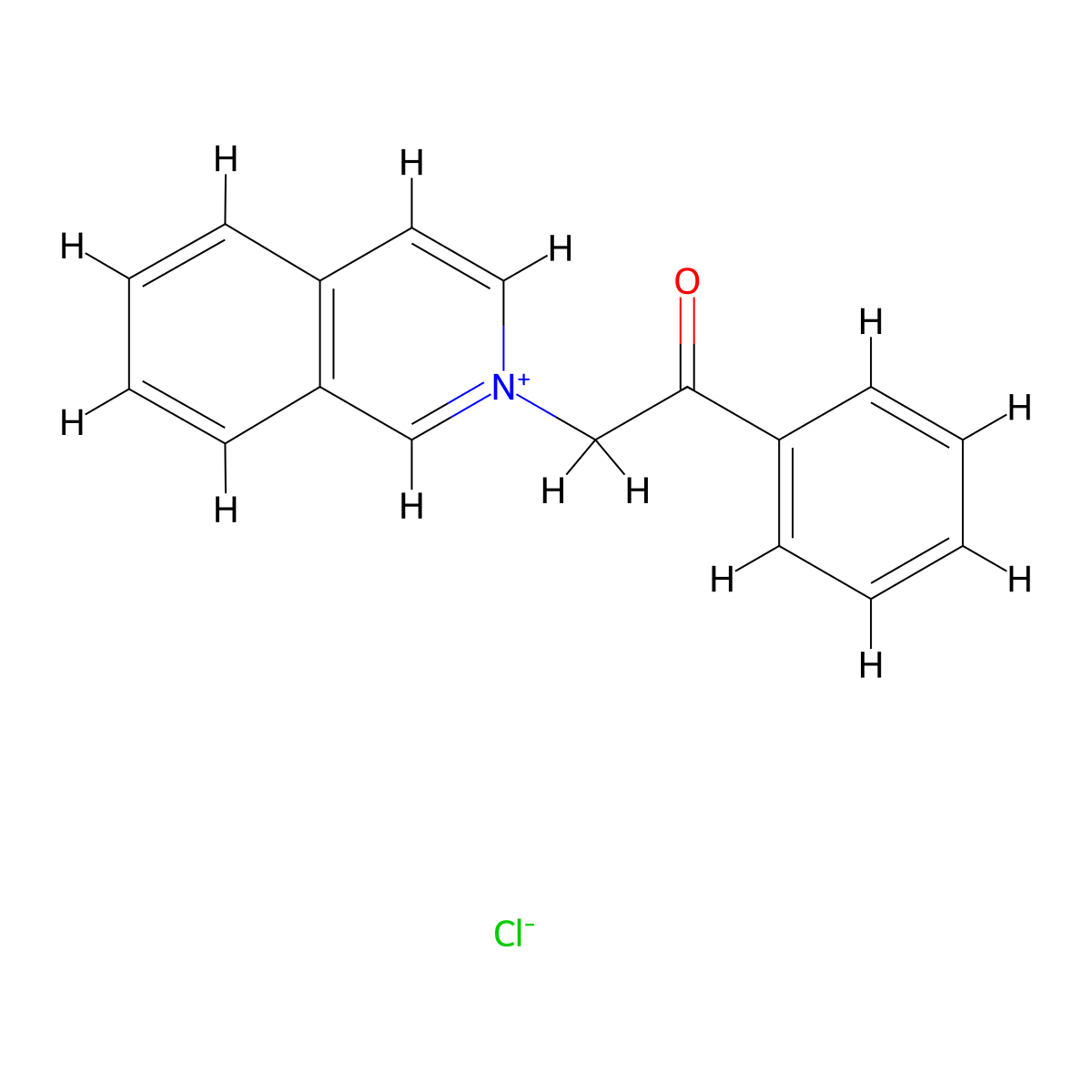 2-(2-Oxo-2-phenylethyl)isoquinolin-2-ium chloride molecular structure, CAS 73825-51-1