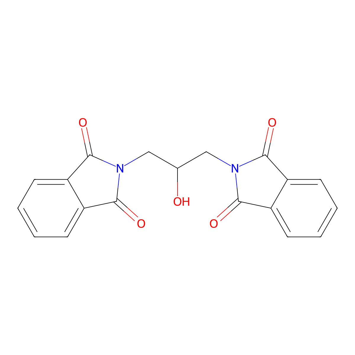 1,3-Diphthalimido-2-propanol molecular structure, CAS 73825-95-3