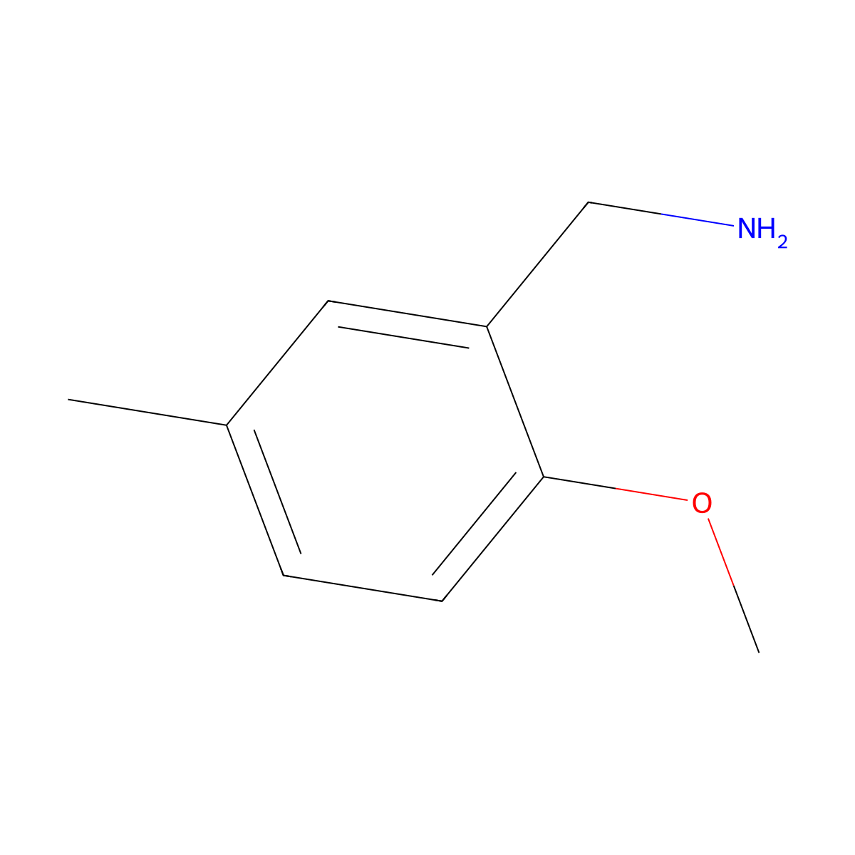 (2-Methoxy-5-methylphenyl)methanamine molecular structure, CAS 7383-12-2