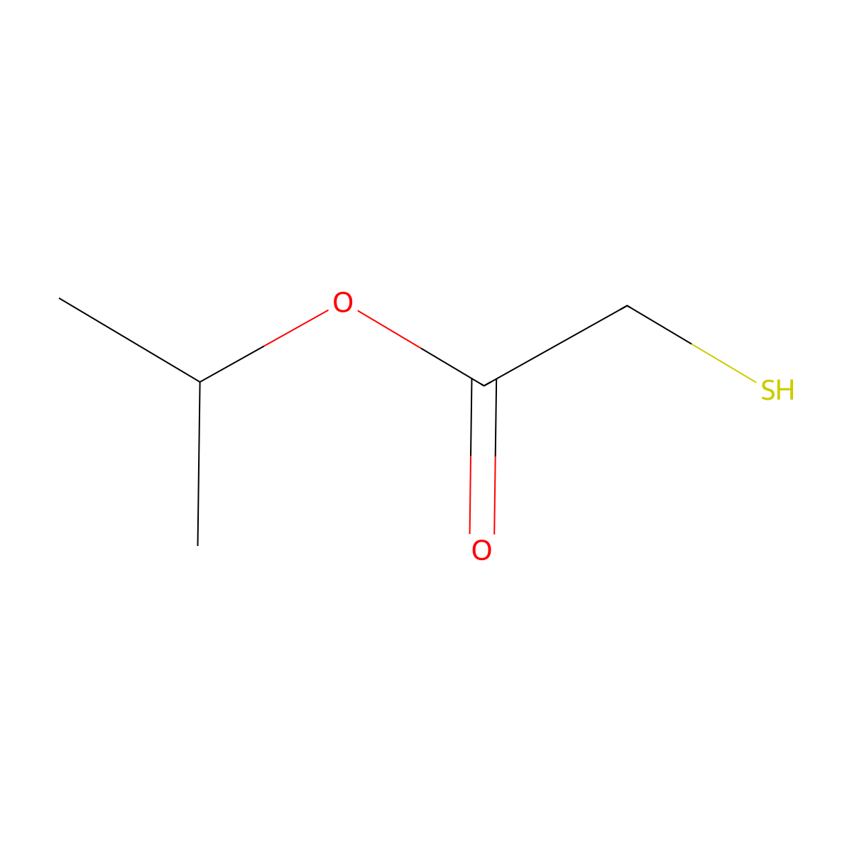 Isopropyl Thioglycolate molecular structure, CAS 7383-61-1
