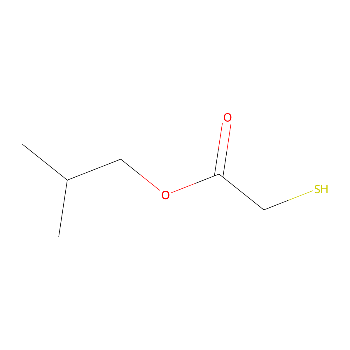 2-Methylpropyl 2-sulfanylacetate molecular structure, CAS 7383-62-2