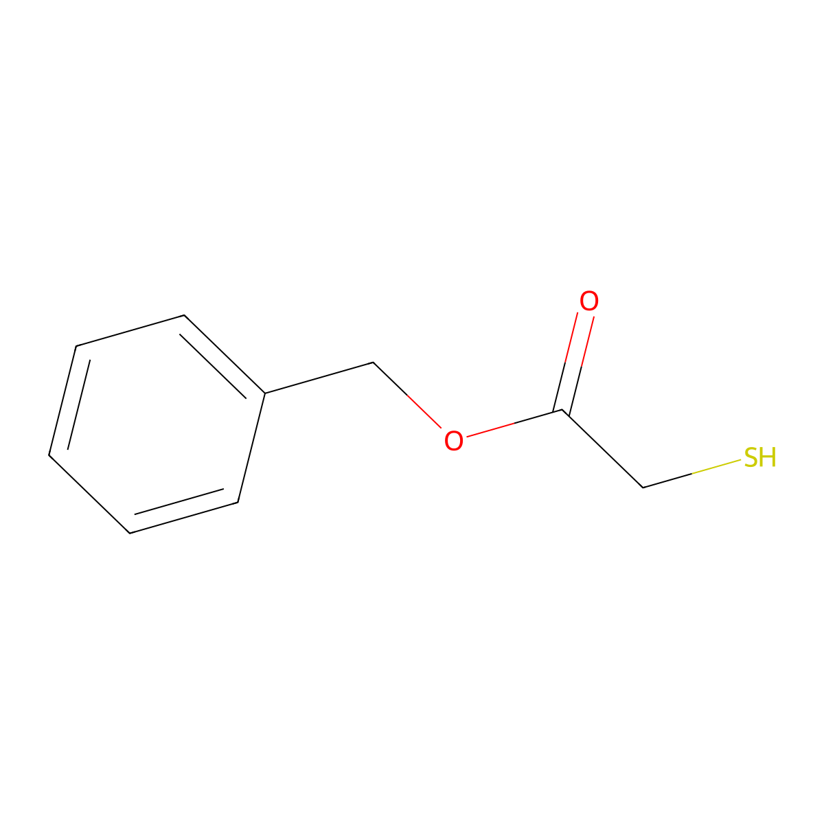 Benzyl 2-sulfanylacetate molecular structure, CAS 7383-63-3