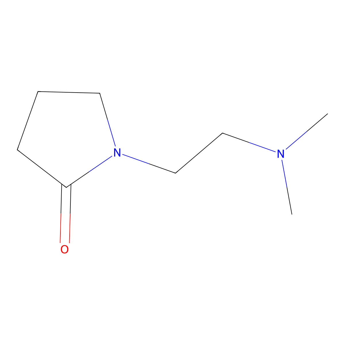 2-Pyrrolidinone, 1-[2-(dimethylamino)ethyl]- molecular structure, CAS 7383-80-4