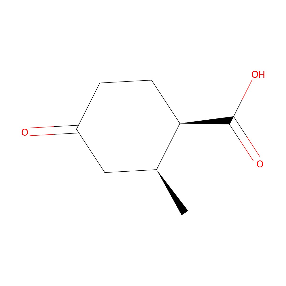 cis-2-Methyl-4-oxocyclohexane-1-carboxylic acid molecular structure, CAS 73831-00-2