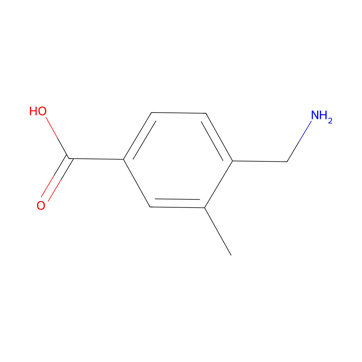 4-(Aminomethyl)-3-methylbenzoic acid molecular structure, CAS 73831-12-6