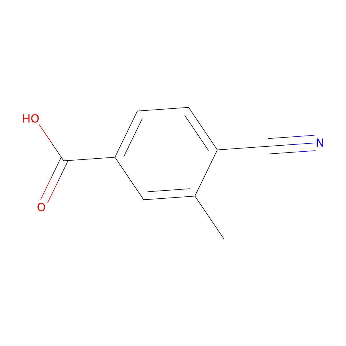 4-Cyano-3-methylbenzoic acid molecular structure, CAS 73831-13-7