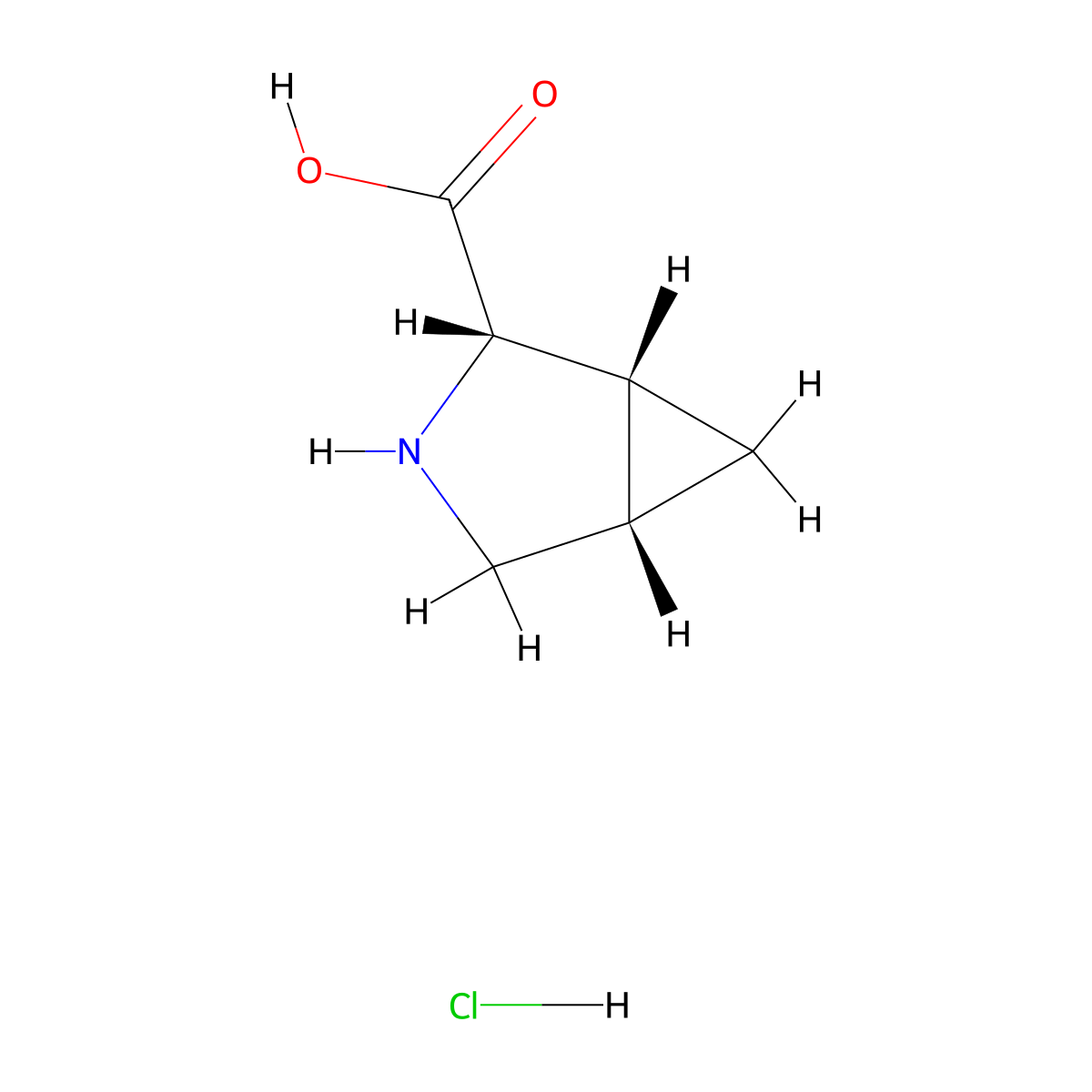 (1R,2S,5S)-3-Azabicyclo[3.1.0]hexane-2-carboxylic acid hydrochloride molecular structure, CAS 73836-88-1