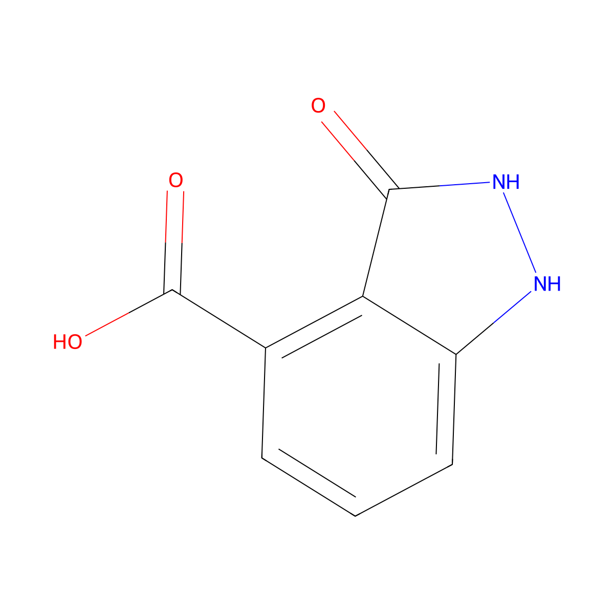3-oxo-2,3-dihydro-1H-indazole-4-carboxylic acid molecular structure, CAS 7384-17-0