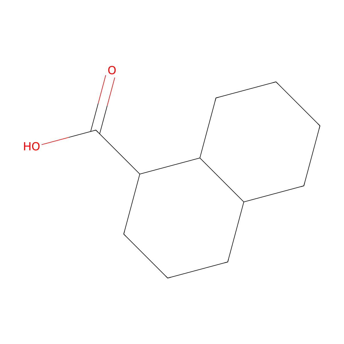 Decahydronaphthalene-1-carboxylic acid molecular structure, CAS 7384-42-1