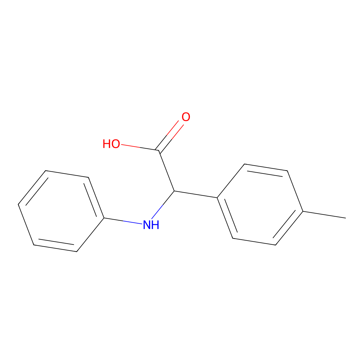 Phenylamino-p-tolyl-acetic acid molecular structure, CAS 73842-43-0