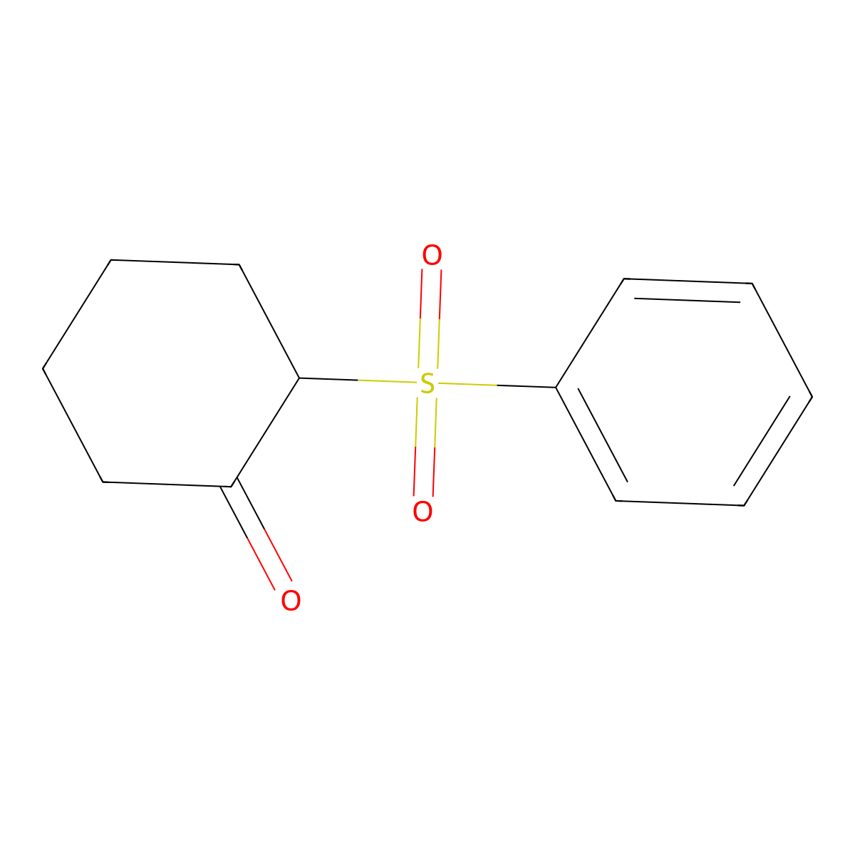 2-(Phenylsulfonyl)cyclohexanone molecular structure, CAS 73843-10-4
